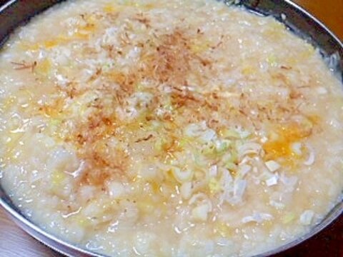 冷凍ごはんと残り野菜でフライパンおじや